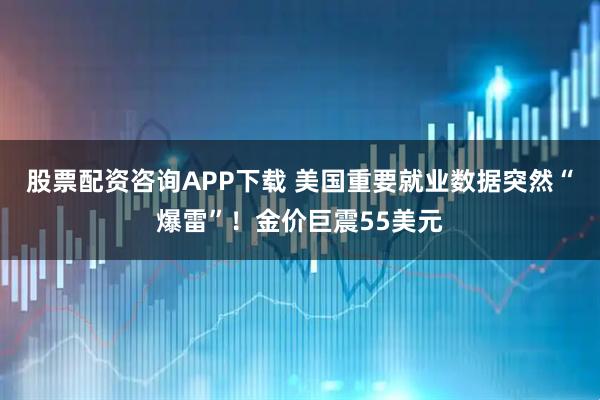 股票配资咨询APP下载 美国重要就业数据突然“爆雷”!金价巨震55美元