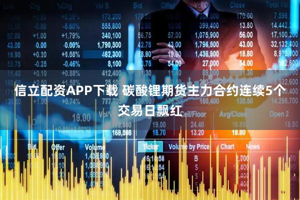 信立配资APP下载 碳酸锂期货主力合约连续5个交易日飘红